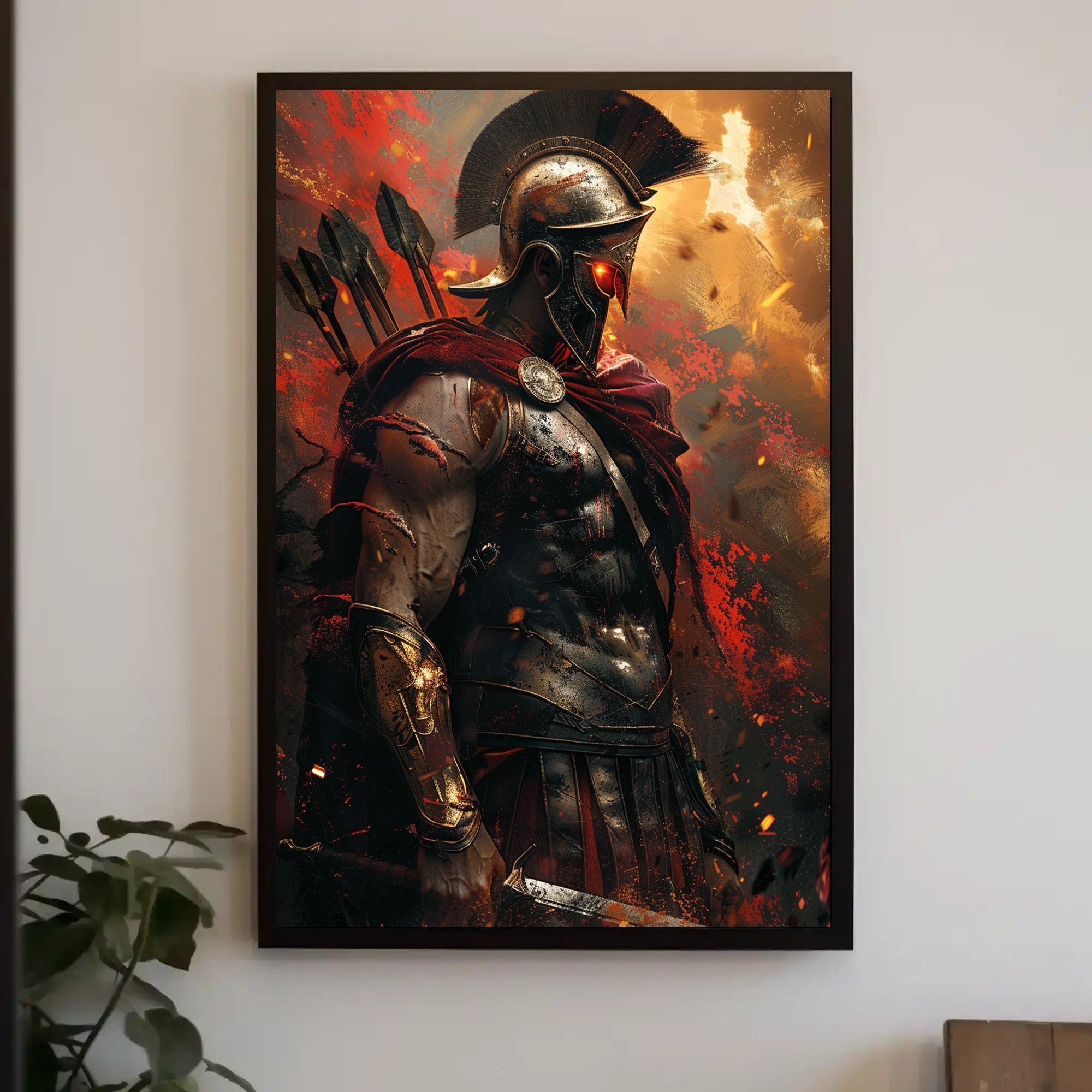 Warrior of Valor Epic Fantasy Mythology Poster PosterGoat
