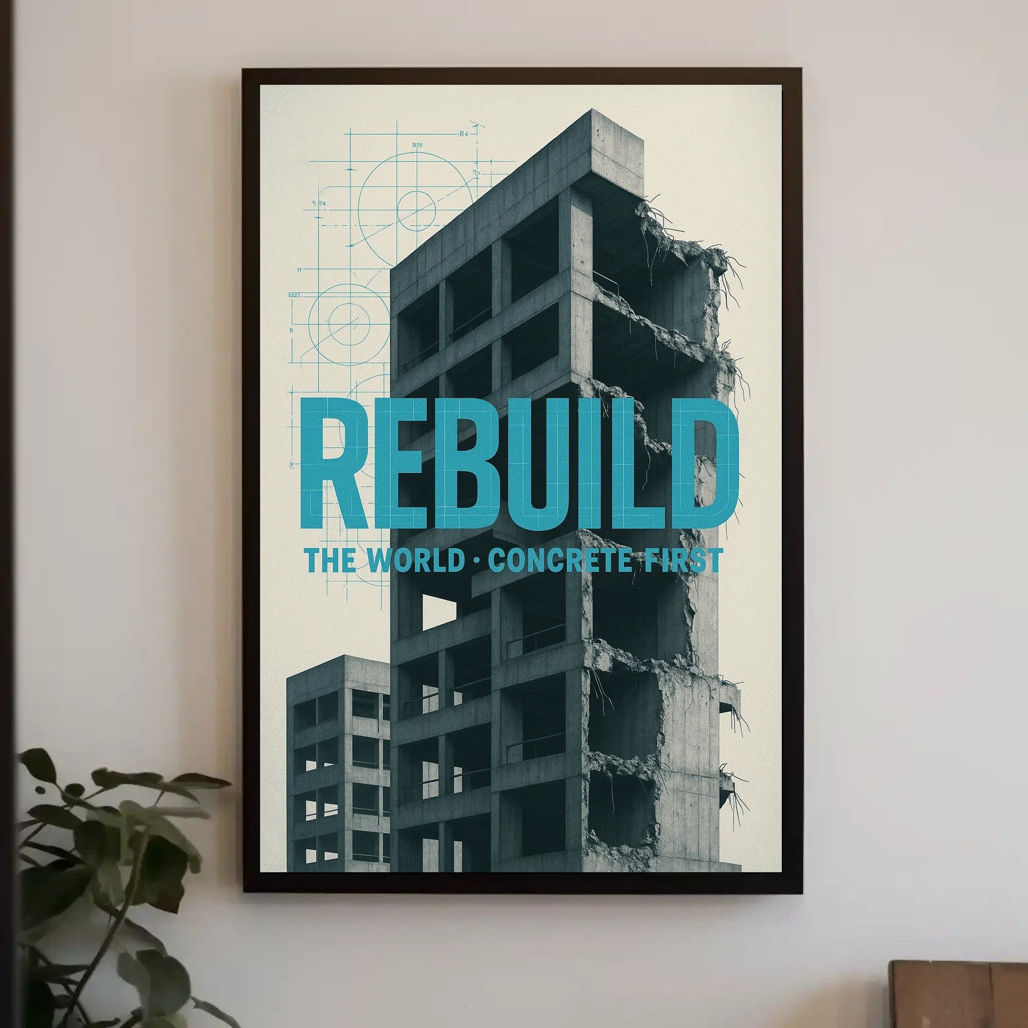 REBUILD Concrete Vision Urban or Cityscape Poster