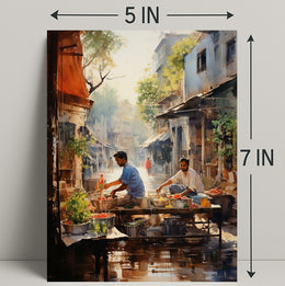 Street Market Morning Poster