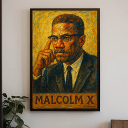 Malcolm X A Powerful Portrait Poster