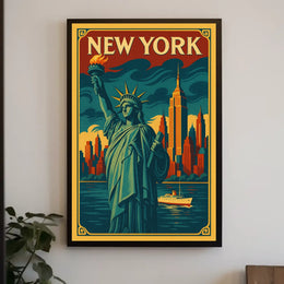 New York City Iconic Landmarks Poster