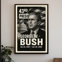 George W. Bush 43rd President of the United States Digital Montaje Poster