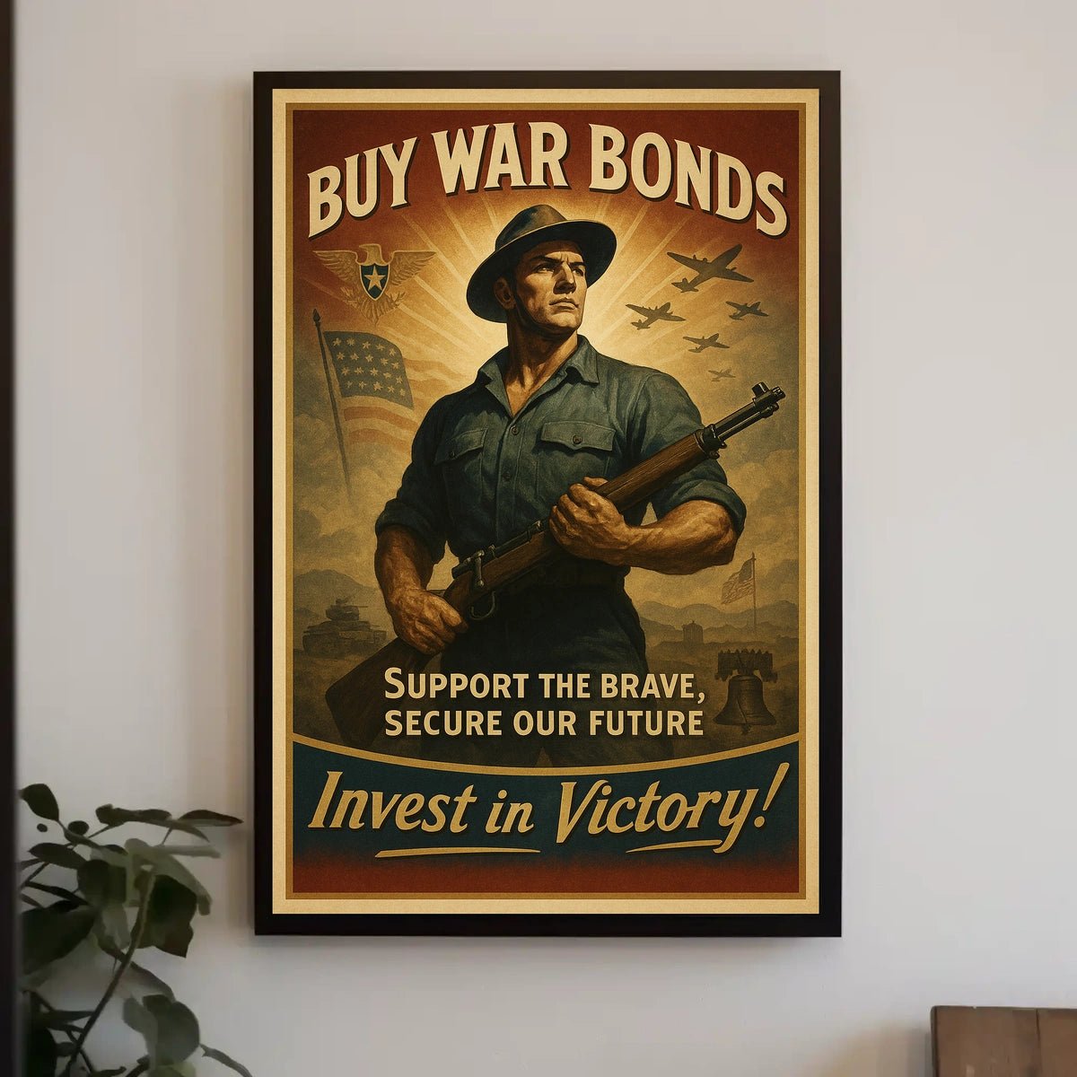 Invest in Victory War Bonds Poster