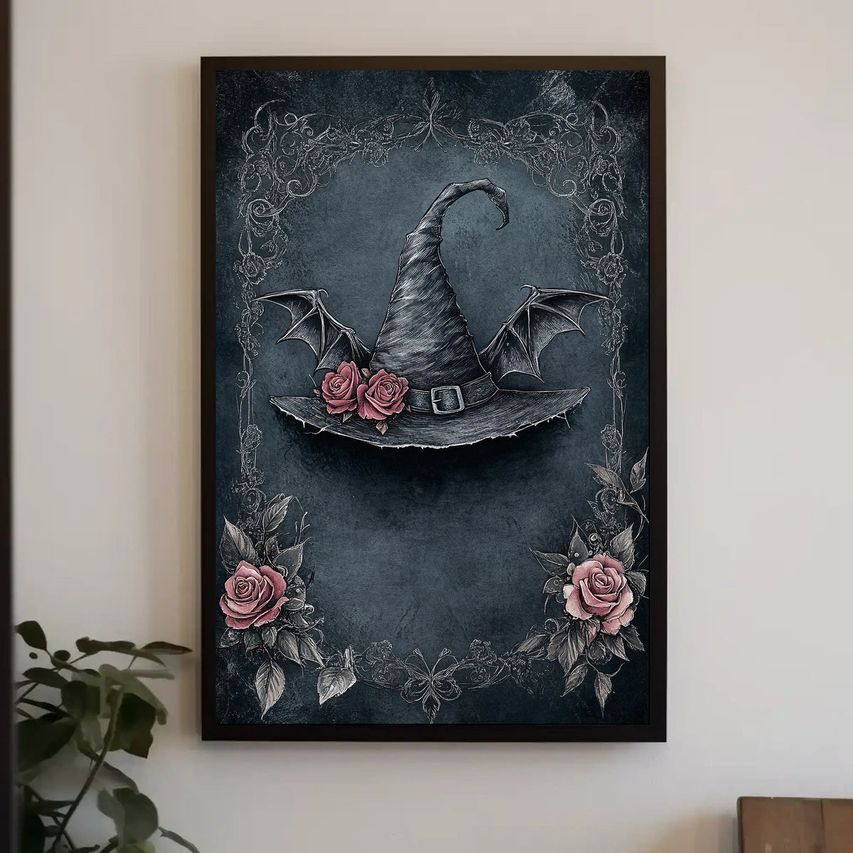 Mystical Witch's Hat Gothic Prose Art Poster