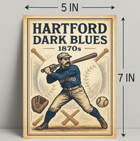 Hartford Dark Blues 1870s Baseball Poster PosterGoat
