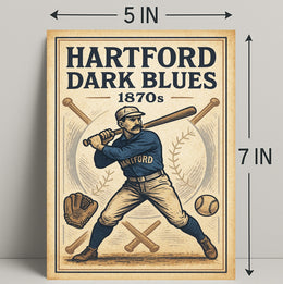 Hartford Dark Blues 1870s Baseball Poster PosterGoat