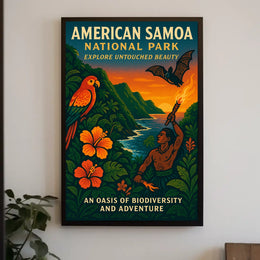 American Samoa Adventure National Park Poster