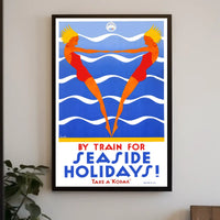 Seaside Holidays By Train Poster