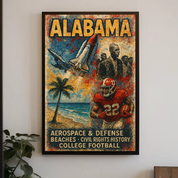 Alabama A Tapestry of Heritage and Progress Poster