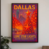 Lone Star Lights At Klyde Warren Park Poster