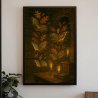 Magical Library Fantasy Vintage Collector Poster