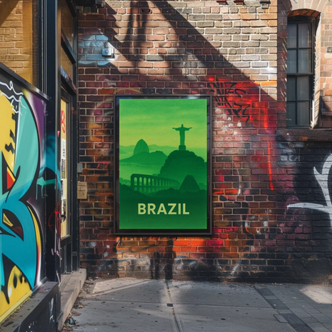 Brazilian Landmarks Serenity Travel Poster
