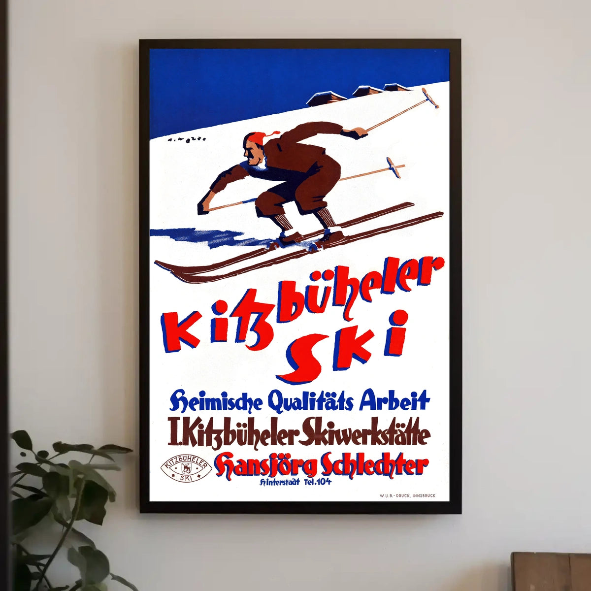 Kitzbüheler Ski Vintage Ski Vintage Poster
