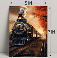 Autumn Steam Journey Poster