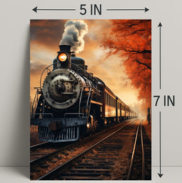 Autumn Steam Journey Poster