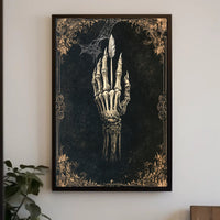 Skeleton Hand With Arrow Poster
