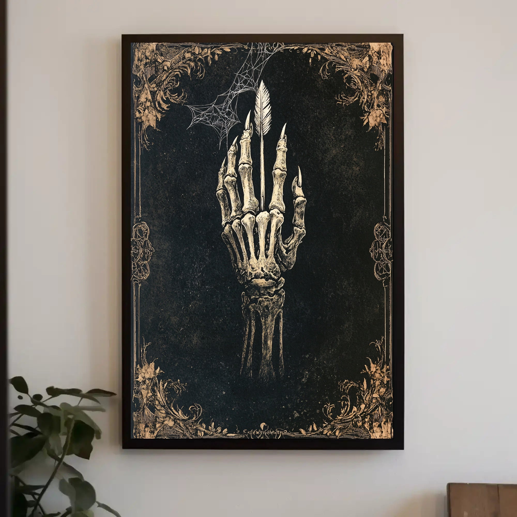 Skeleton Hand With Arrow Poster