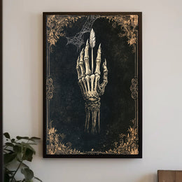 Skeleton Hand With Arrow Poster