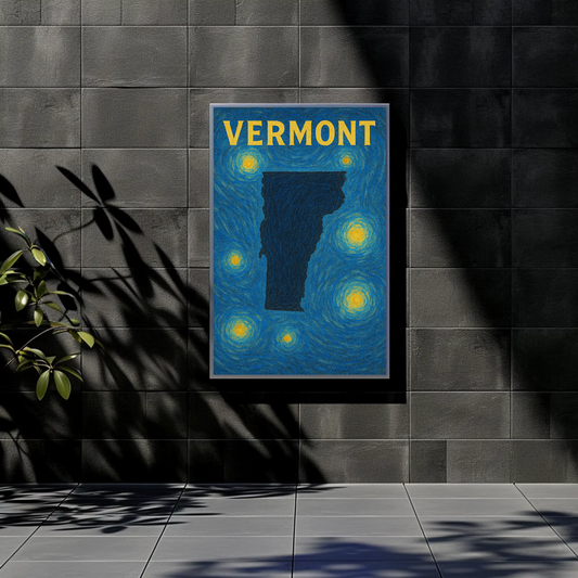 Vermont Starry Night Poster