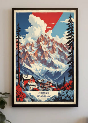 Chamonix-Mont-Blanc Scenic Travel Poster