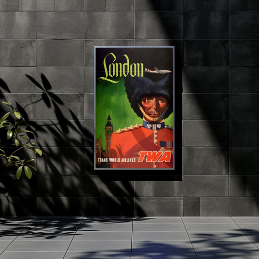 London Trans World Airlines Vintage Poster