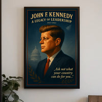 Patriotic Tribute Poster: Leadership and Inspiration Art