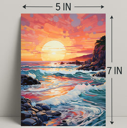 Vibrant Coastal Sunset Poster