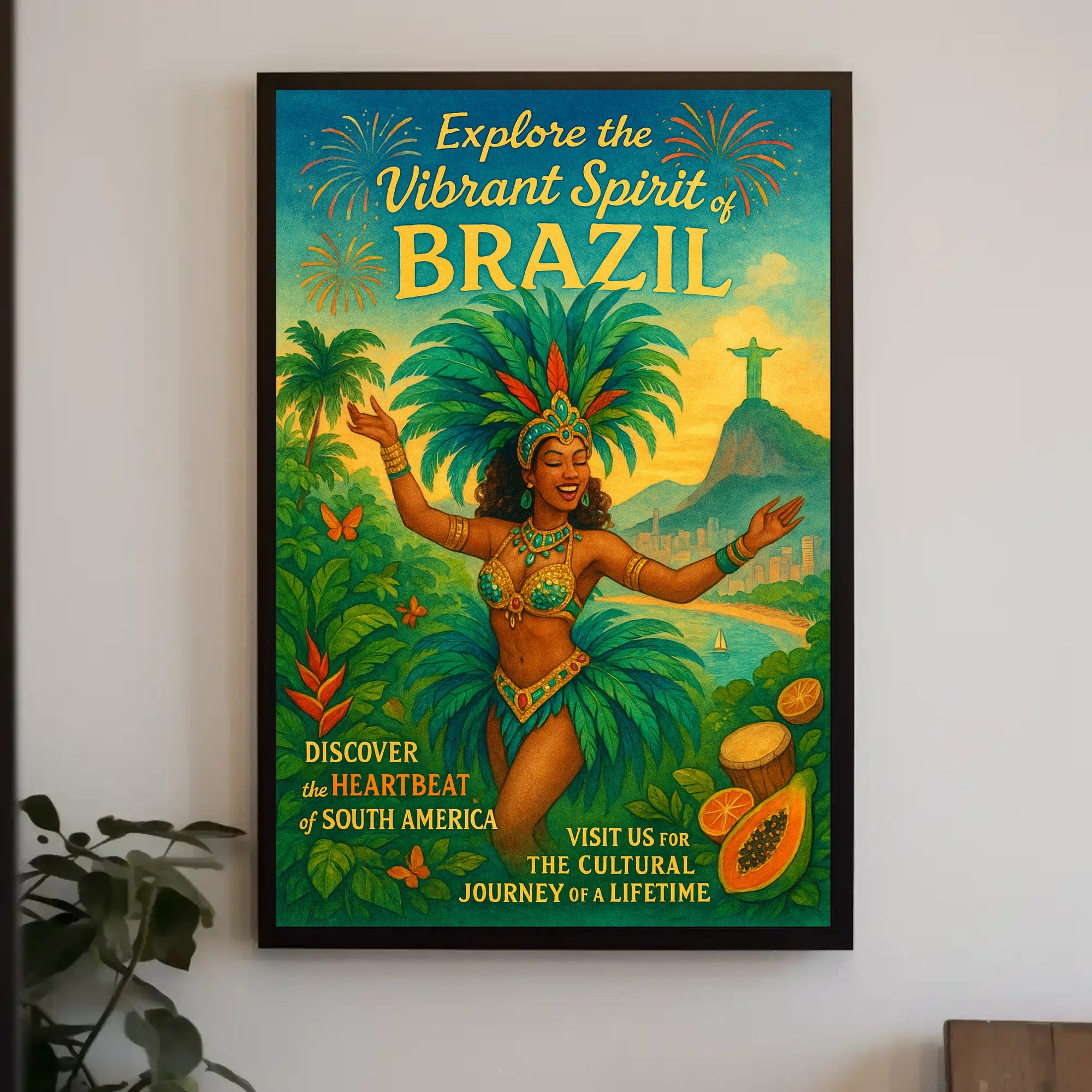 Explore The Vibrant Spirit Of Brazil Poster