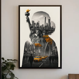 Urban Silhouette New York City Poster