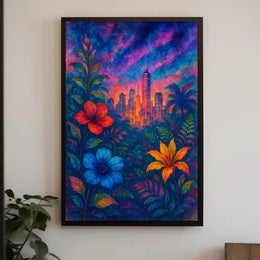 Cityscape In Bloom Poster