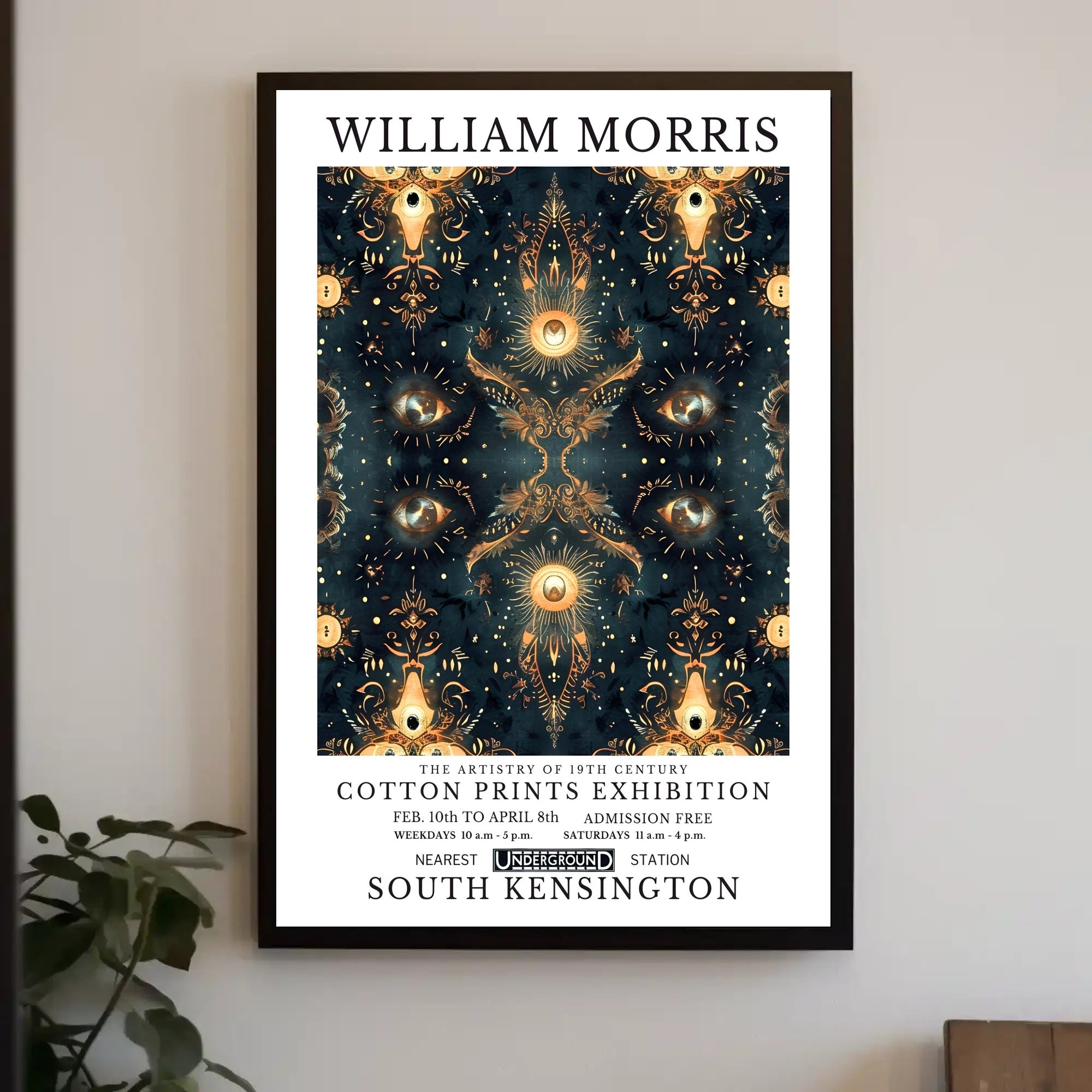 William Morris 19th Century Cotton Prints Poster