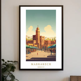 Marrakech A Vibrant Cityscape Poster