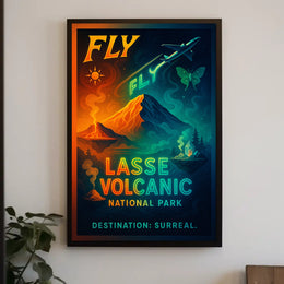 Fly to Lassen Volcanic National Park Poster