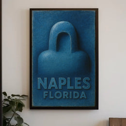 Naples Florida Artistic Poster Sunset Coast Wall Art