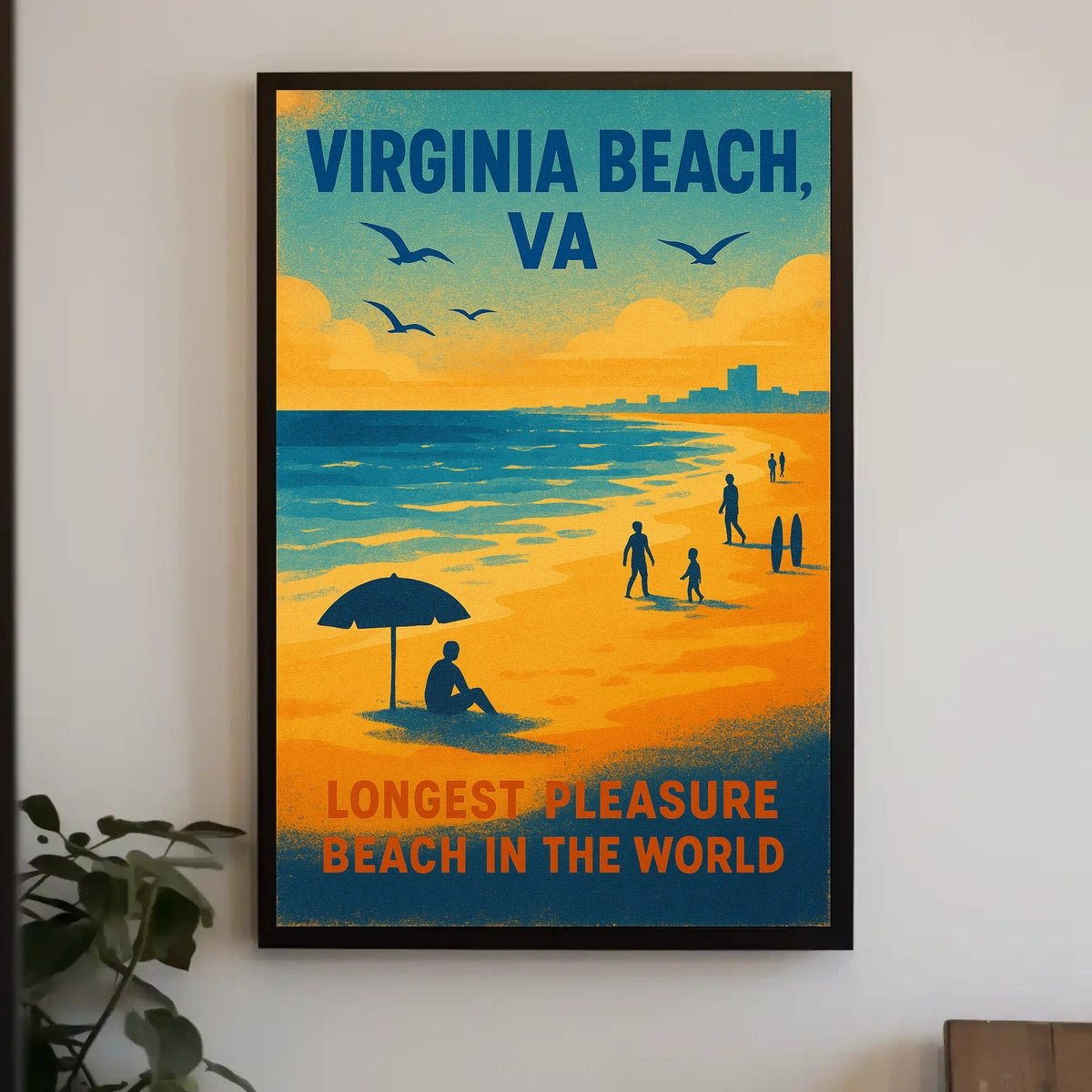 Virginia Beach, VA Longest Pleasure Beach Poster