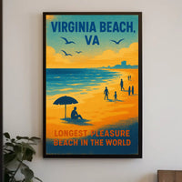 Virginia Beach, VA Longest Pleasure Beach Poster