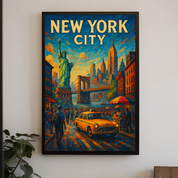 New York City Iconic Landmarks Poster