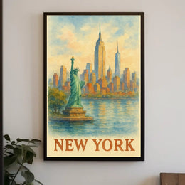 New York Water Color Poster