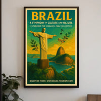 Brazil Cultural and Natural Culture Nature Landmarks Poster