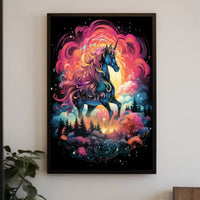 Majestic Unicorn Fantasy Art Poster for Home Decor