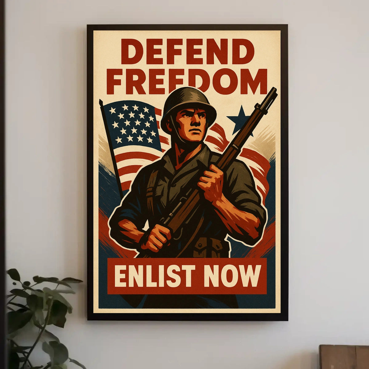 Defend Freedom Enlist Now Poster