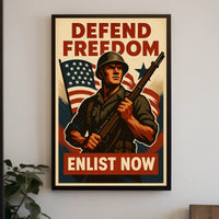 Defend Freedom Enlist Now Poster