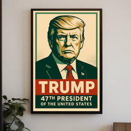 Trump 47th President Patriotic Pop Art Poster