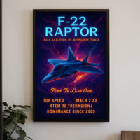 F-22 Raptor in Action: Modern Military Aircraft Poster