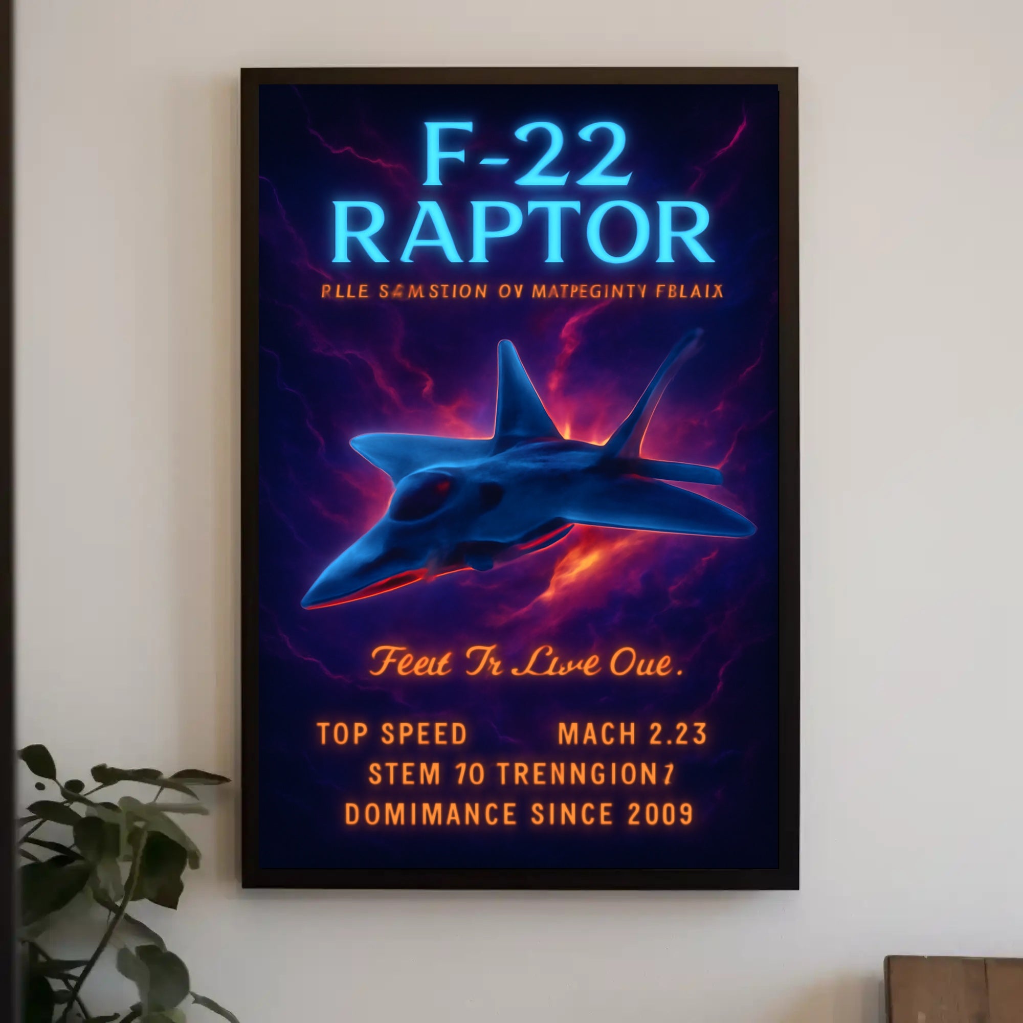 F-22 Raptor in Action: Modern Military Aircraft Poster