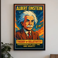 Albert Einstein Relativity Theory Cosmic Scenic Science Lovers Modern Decor Wall Art Poster