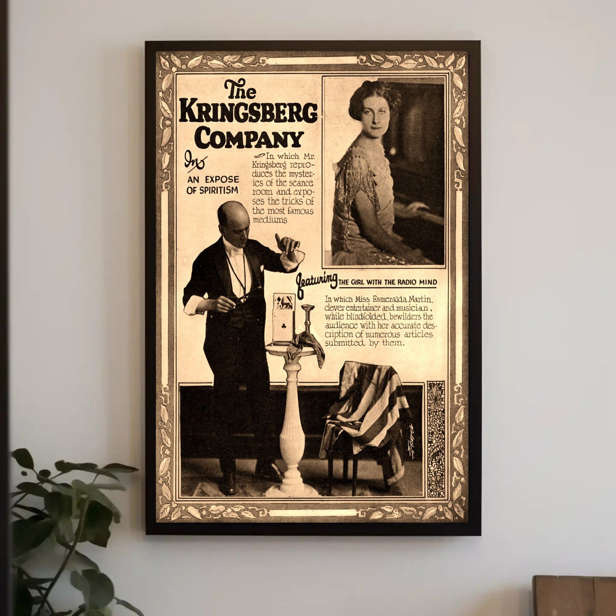 The Kringsberg Company Séance Exposé Vintage Cultural Poster