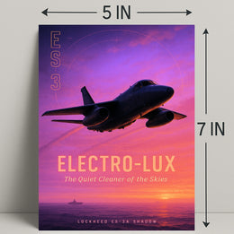 Lockheed ES-3A Shadow Electro-Lux Poster PosterGoat
