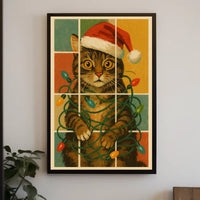 Festive Feline Fun Poster