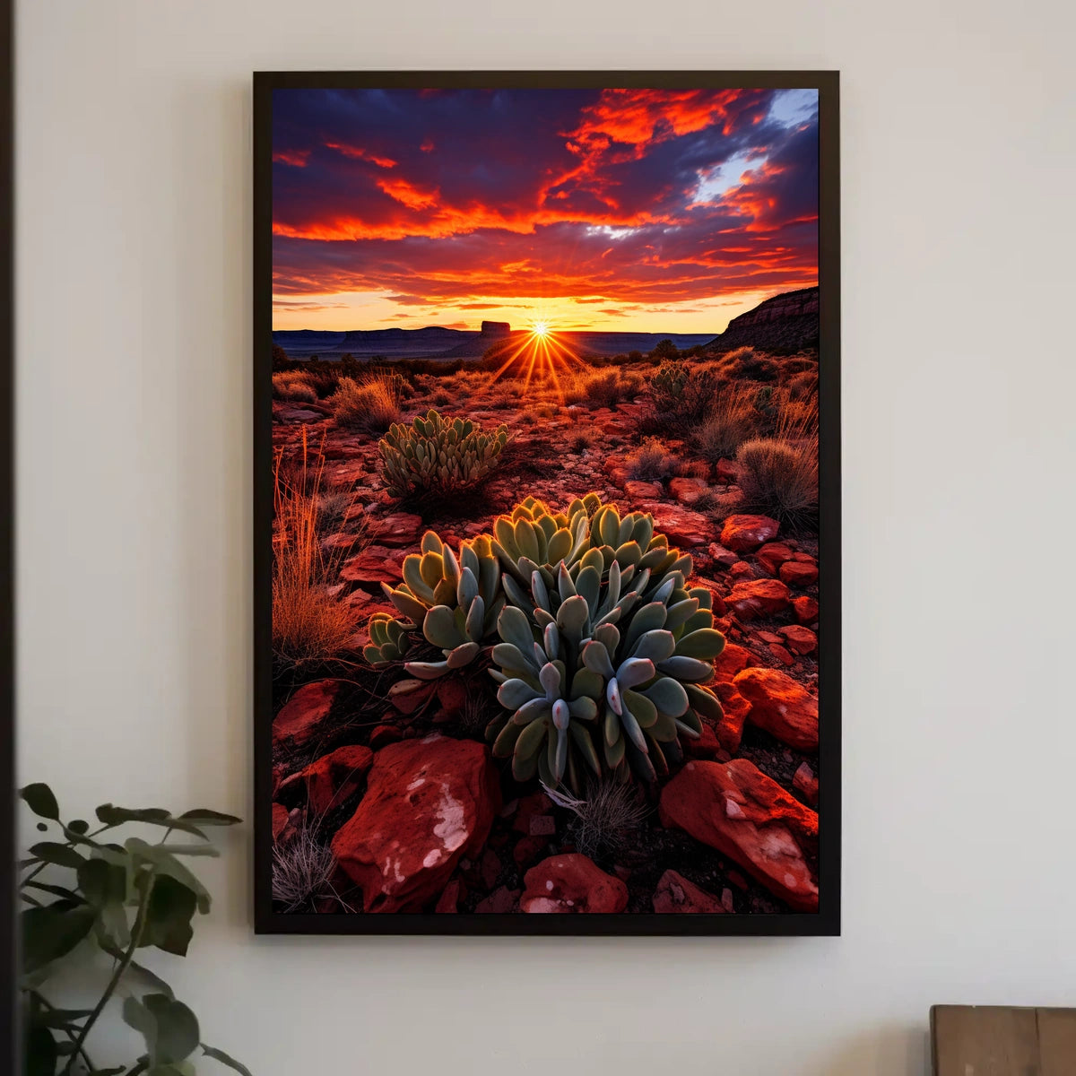 Desert Sunset Serenity Poster
